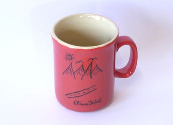 Tasse mit Bild Berge Sonnenschein